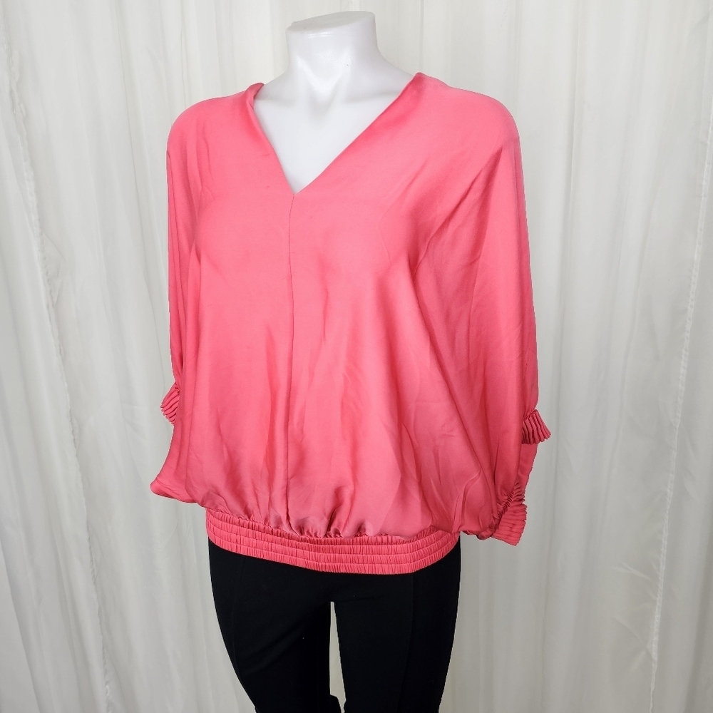 Diane Von Furstenberg Pink Silk Meiko Top Size Small